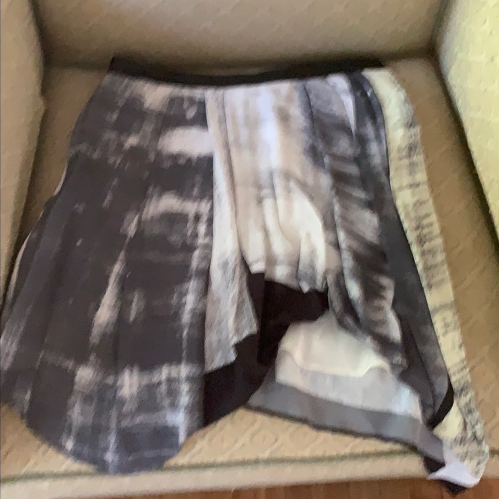 Helmet Lang fulcrum skirt w/leather waistband